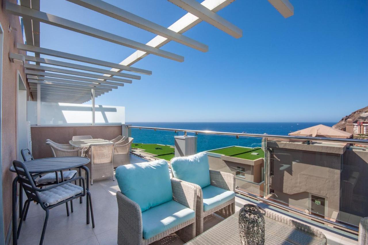 Luxury Penthouse, Panoramic Sea View Leilighet Mogán Eksteriør bilde
